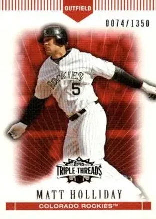 2007 Topps Triple Threads #18 - Matt Holliday - Colorado Rockies
