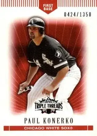 2007 Topps Triple Threads #25 - Paul Konerko - Chicago White Sox