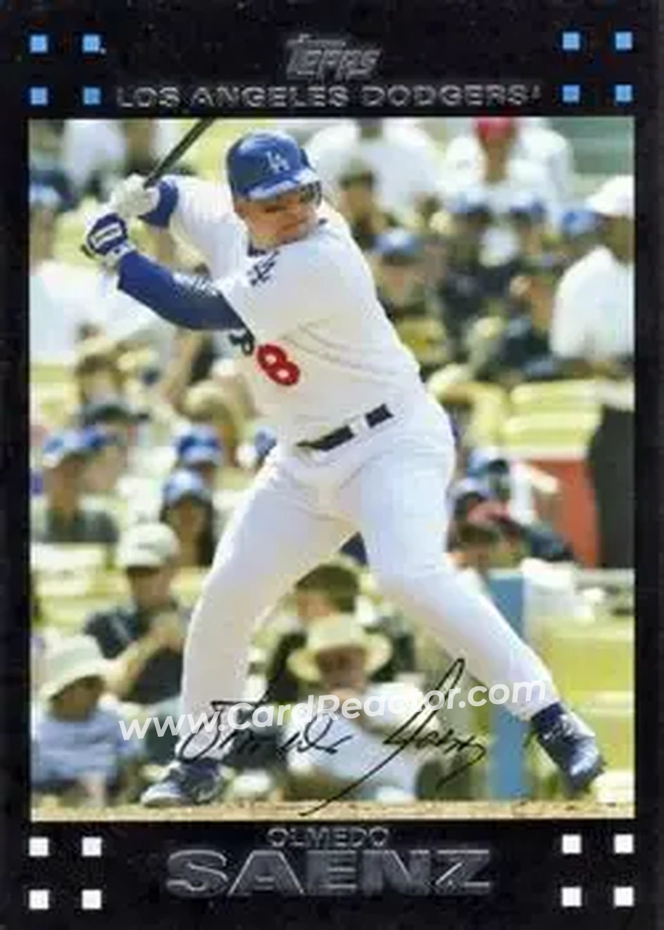 2007 Topps Updates & Highlights #UH28 - Olmedo Saenz - Los Angeles Dodgers - Front