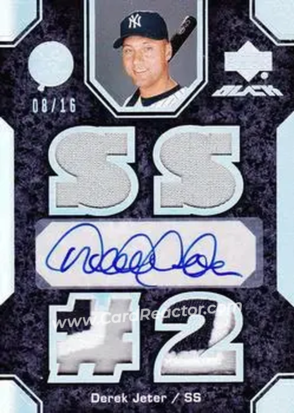 2007 UD Black #29 - Derek Jeter - New York Yankees - Front 2007 UD Black #29 - Derek Jeter - New York Yankees - Front