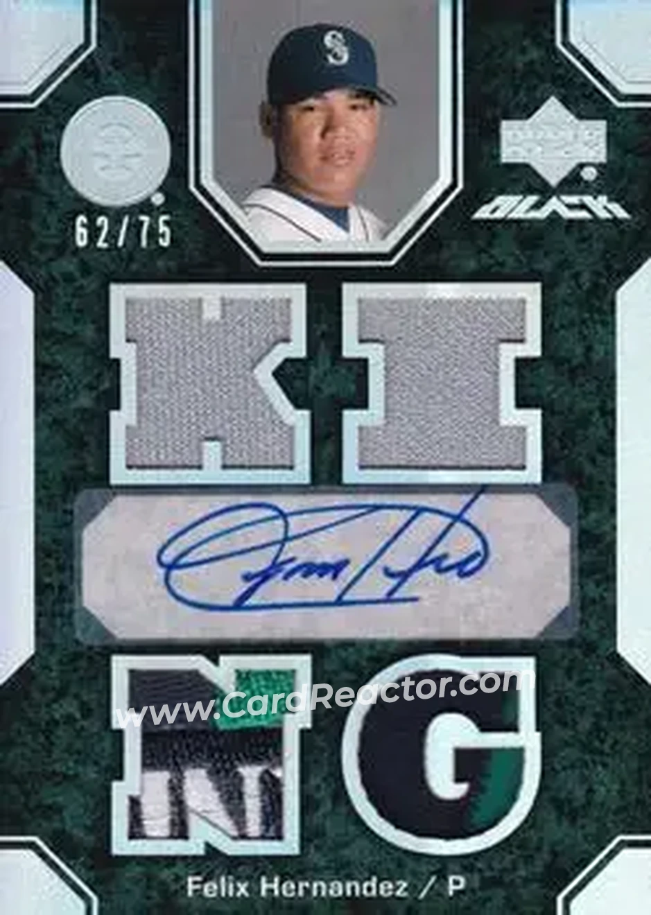 2007 UD Black #37 - Felix Hernandez - Seattle Mariners - Front 2007 UD Black #37 - Felix Hernandez - Seattle Mariners - Front
