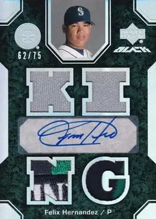 2007 UD Black #37 - Felix Hernandez - Seattle Mariners