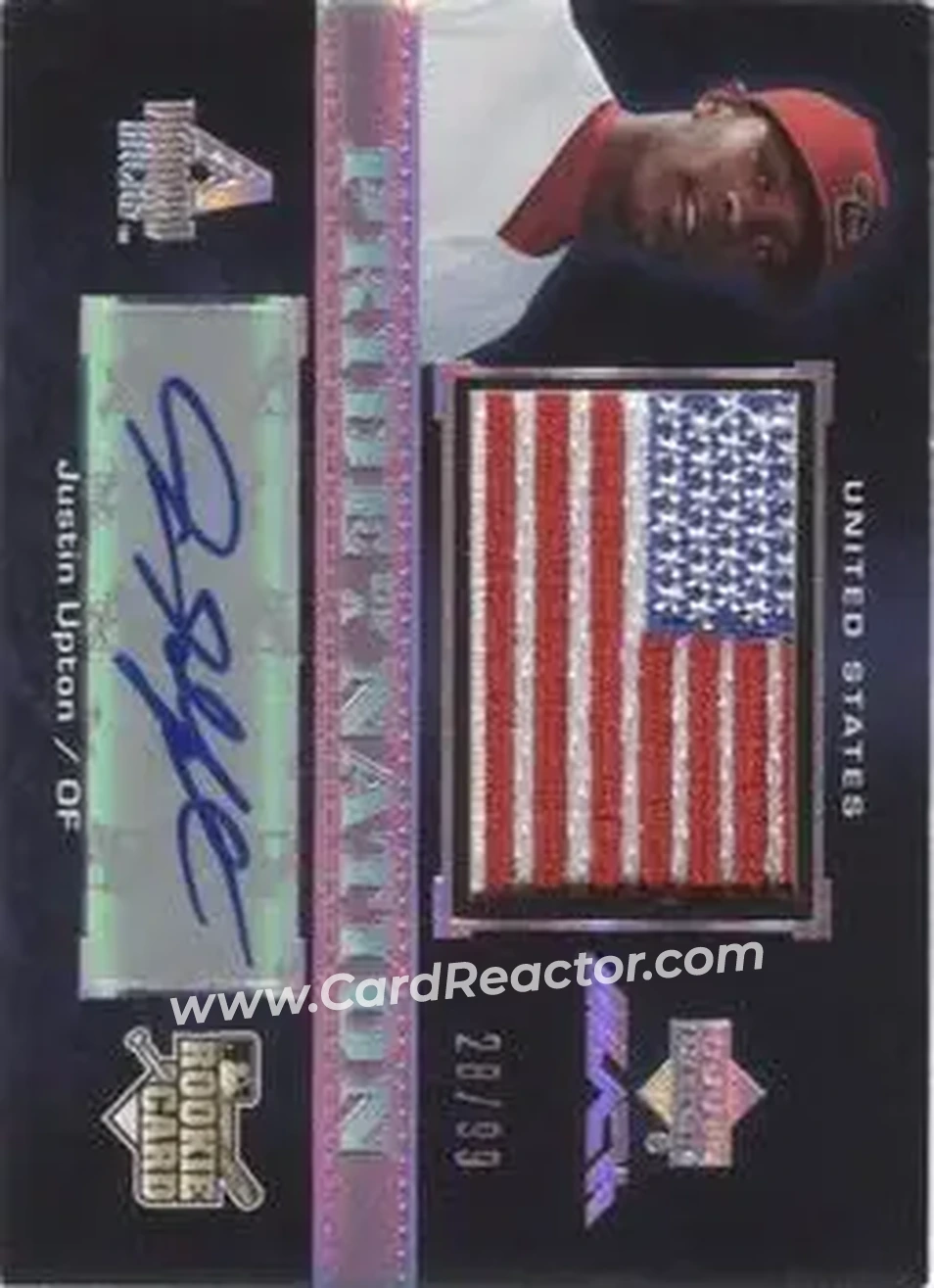 2007 UD Black #64 - Justin Upton - Arizona Diamondbacks - Front