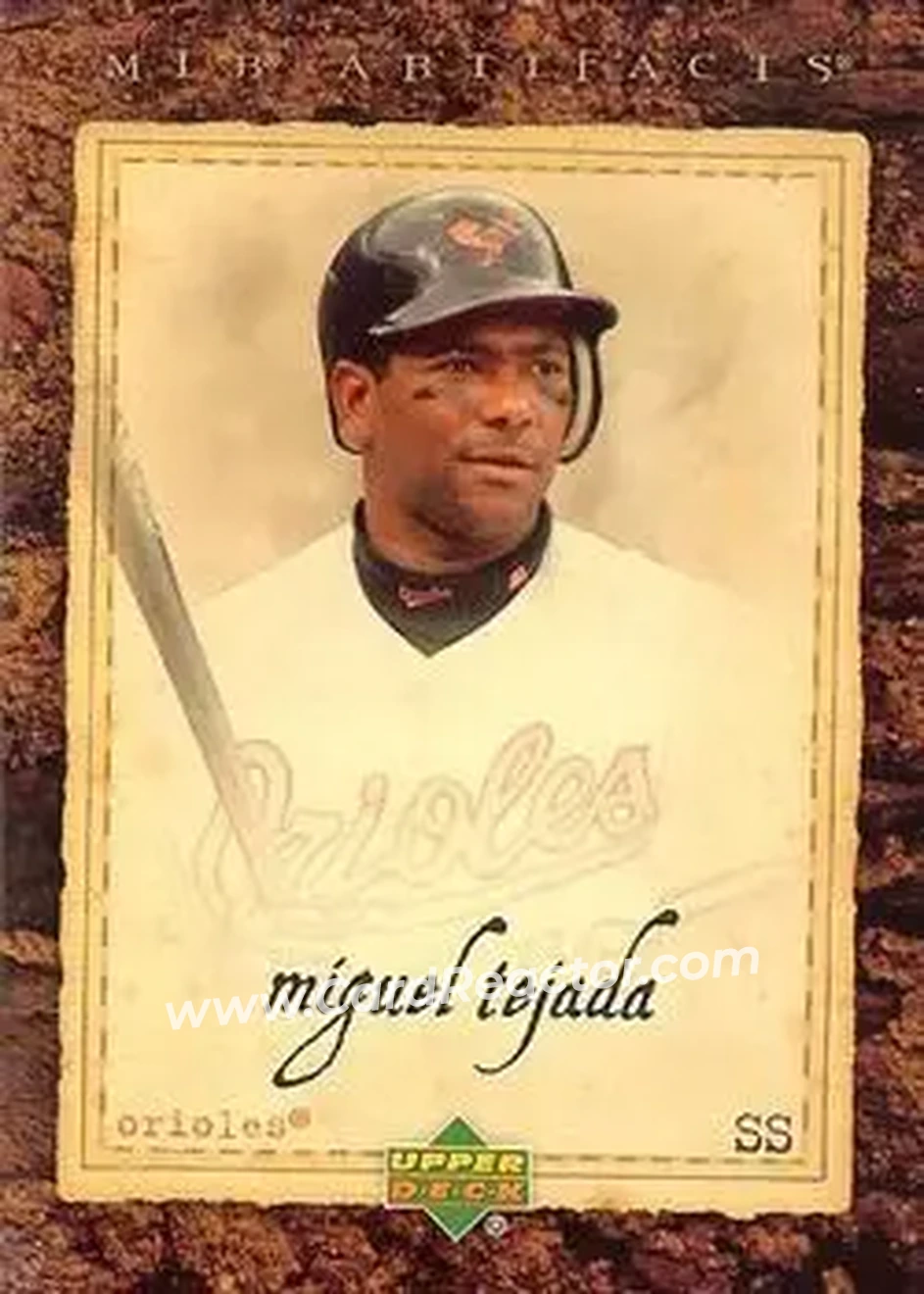 2007 Upper Deck Artifacts #1 - Miguel Tejada - Baltimore Orioles - Front 2007 Upper Deck Artifacts #1 - Miguel Tejada - Baltimore Orioles - Front