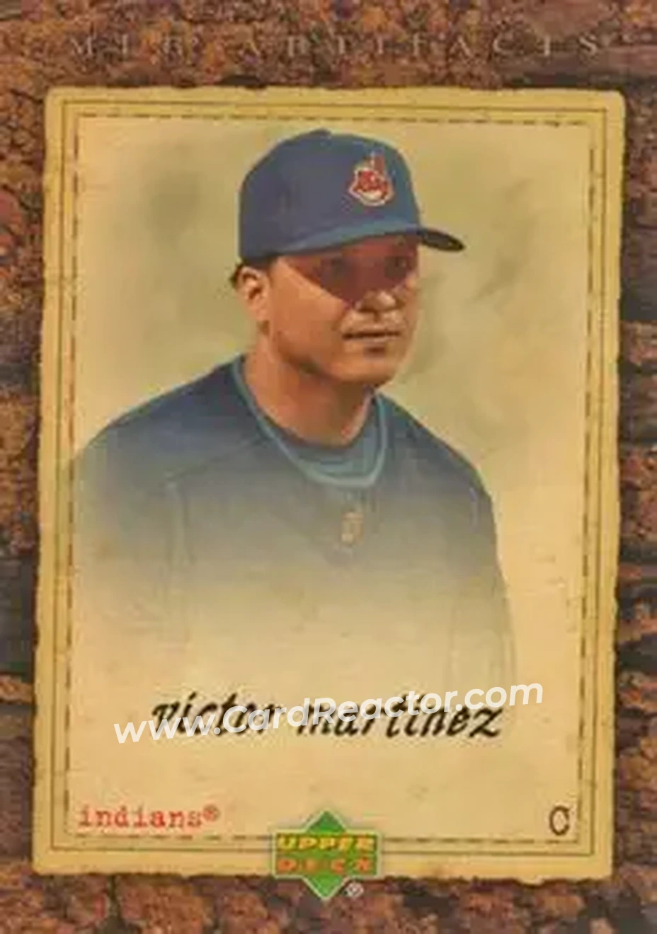 2007 Upper Deck Artifacts #9 - Victor Martinez - Cleveland Indians - Front 2007 Upper Deck Artifacts #9 - Victor Martinez - Cleveland Indians - Front
