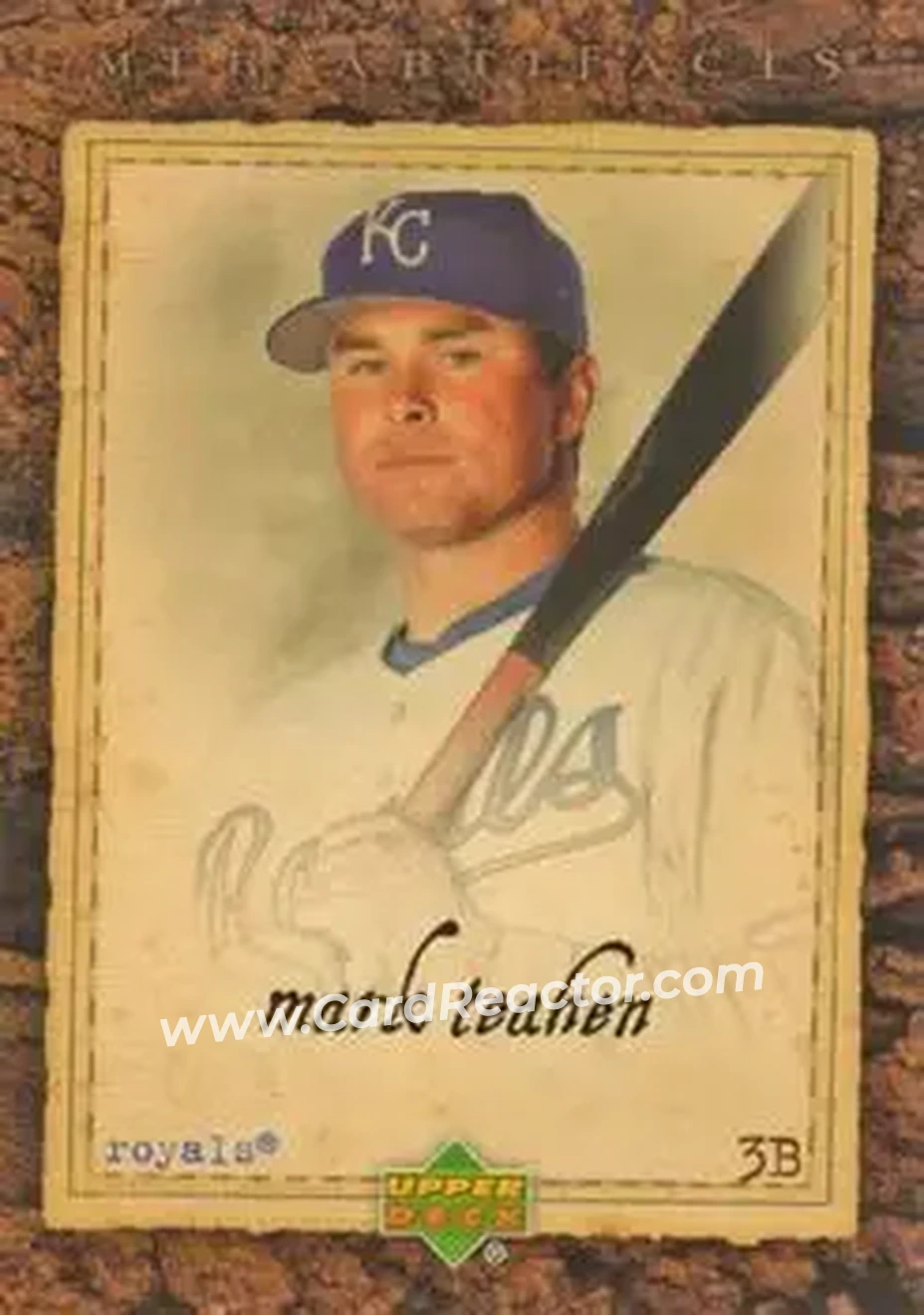 2007 Upper Deck Artifacts #14 - Mark Teahen - Kansas City Royals - Front 2007 Upper Deck Artifacts #14 - Mark Teahen - Kansas City Royals - Front