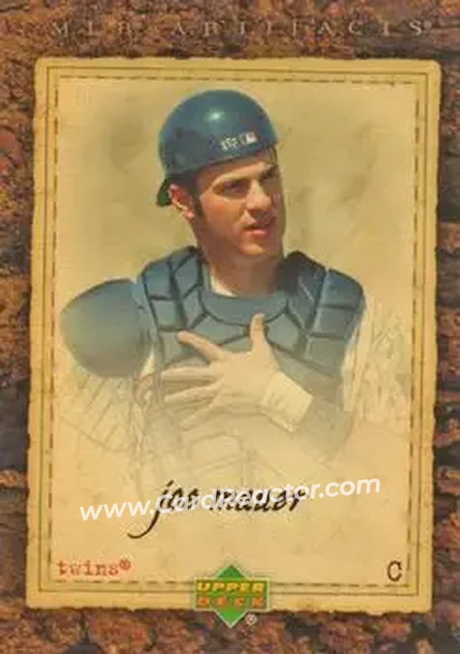 2007 Upper Deck Artifacts #18 - Joe Mauer - Minnesota Twins - Front 2007 Upper Deck Artifacts #18 - Joe Mauer - Minnesota Twins - Front