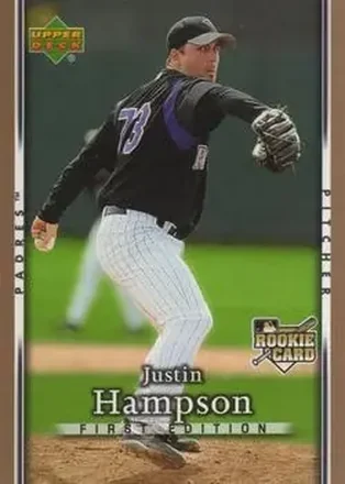 2007 Upper Deck First Edition #14 - Justin Hampson - San Diego Padres