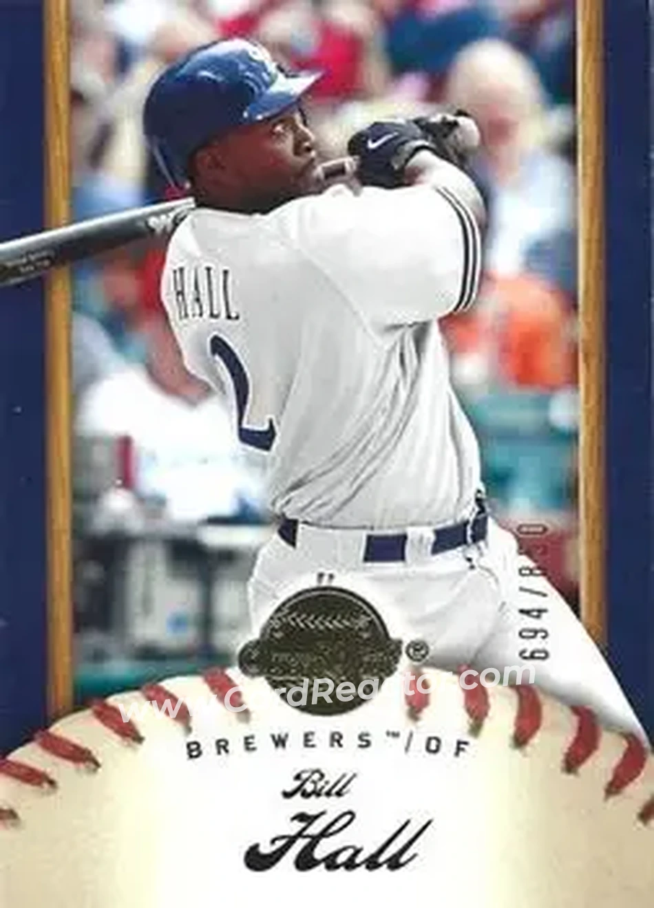 2007 Upper Deck Sweet Spot #13 - Bill Hall - Milwaukee Brewers - Front 2007 Upper Deck Sweet Spot #13 - Bill Hall - Milwaukee Brewers - Front