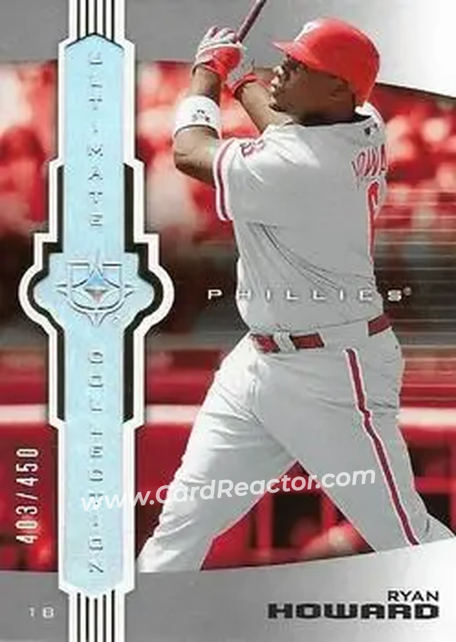 2007 Upper Deck Ultimate Collection #36 - Ryan Howard - Philadelphia Phillies - Front 2007 Upper Deck Ultimate Collection #36 - Ryan Howard - Philadelphia Phillies - Front