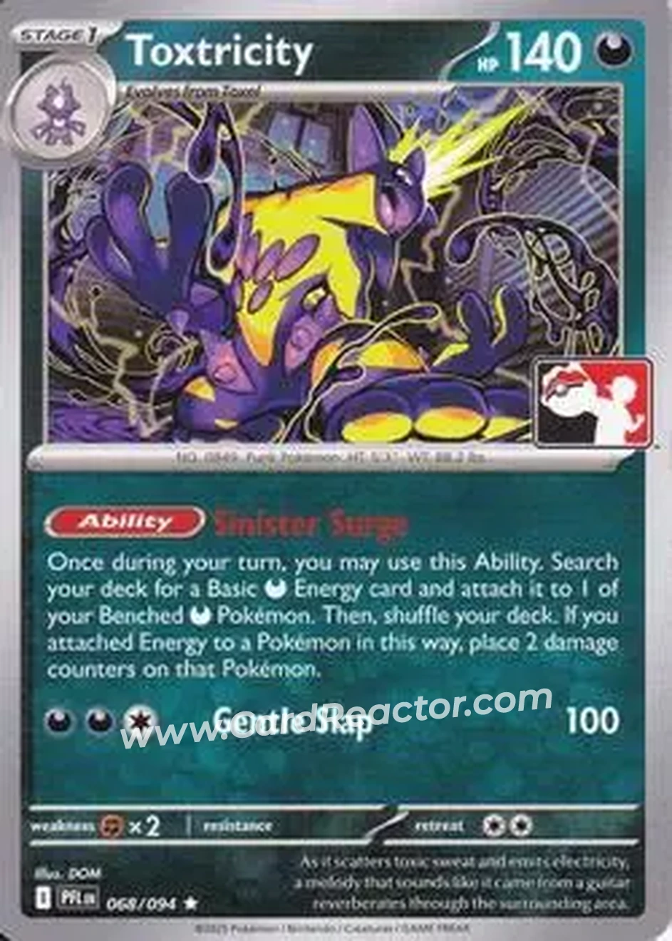 2026 Play! Pokemon Prize Pack Series Nine #068/094 - Toxtricity