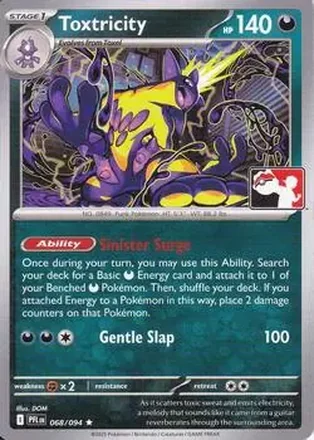 2026 Play! Pokemon Prize Pack Series Nine #068/094 - Toxtricity