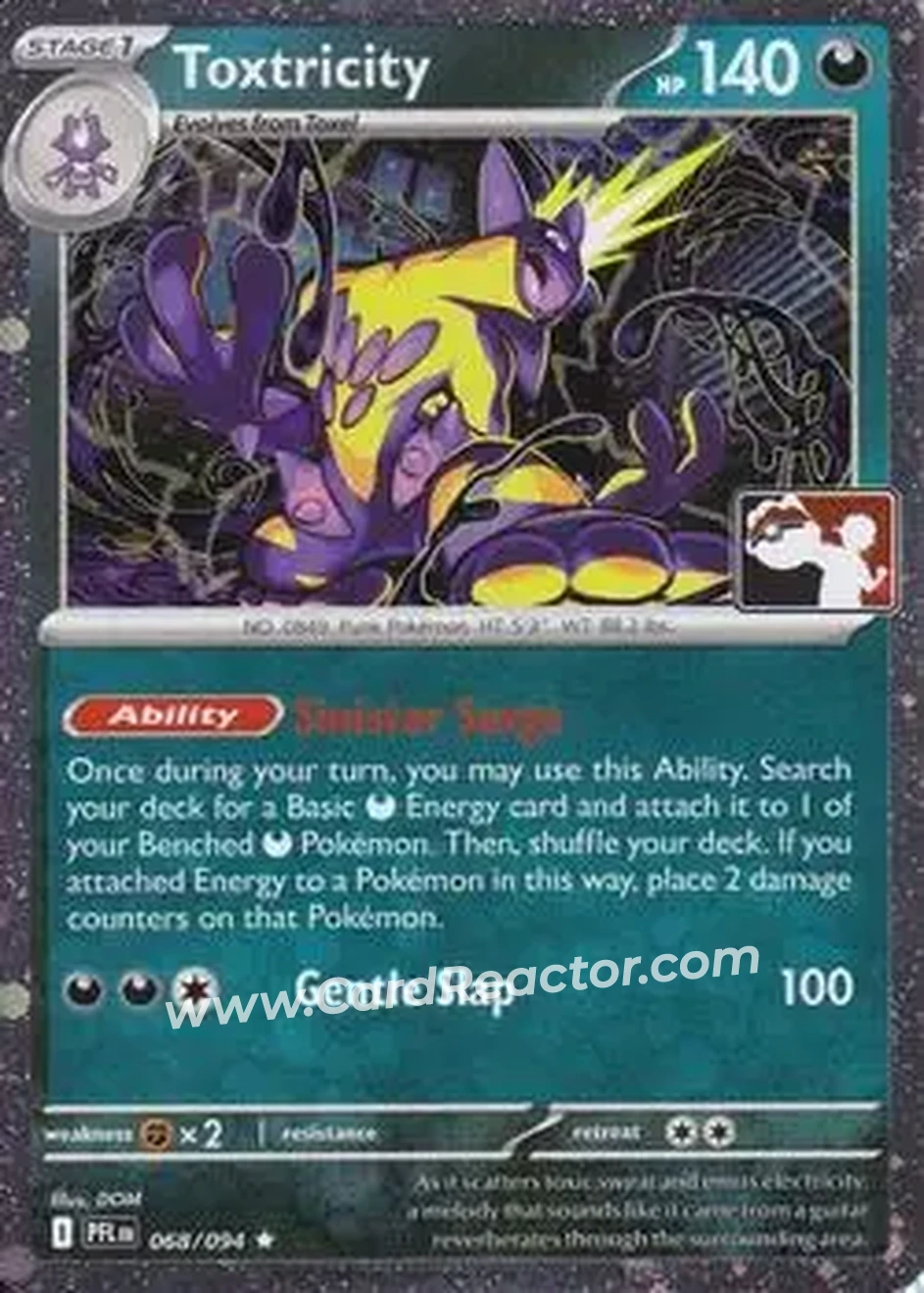 2026 Play! Pokemon Prize Pack Series Nine - Foil #068/094 - Toxtricity