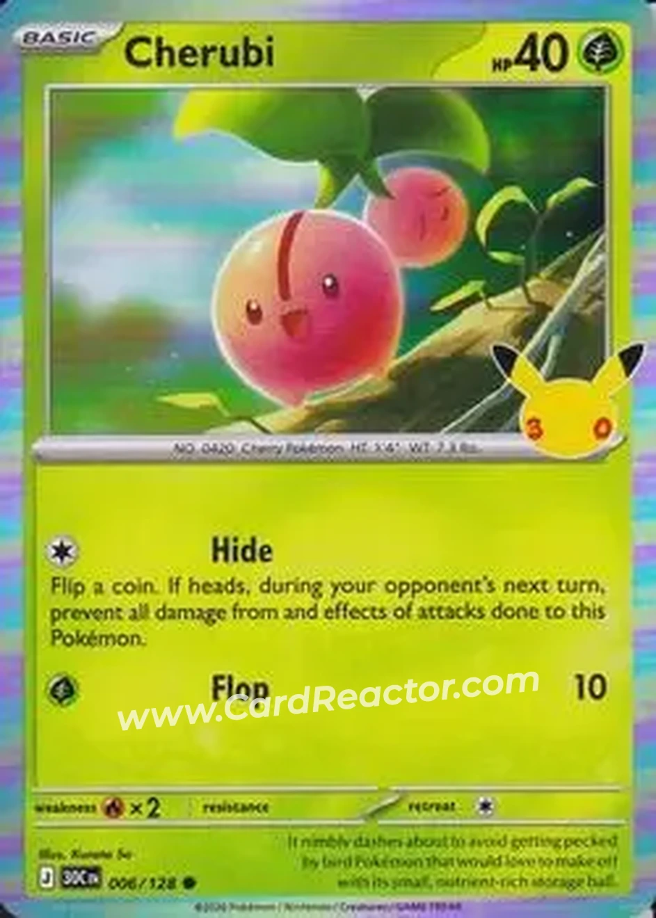 2026 Pokemon 30th Celebration #006/128 - Cherubi - Front
