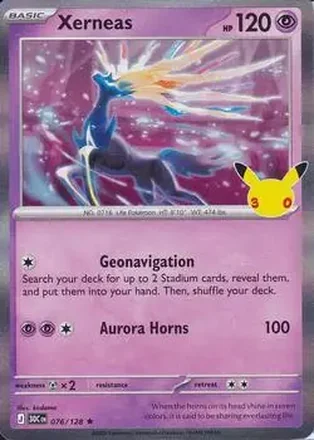 2026 Pokemon 30th Celebration #076/128 - Xerneas