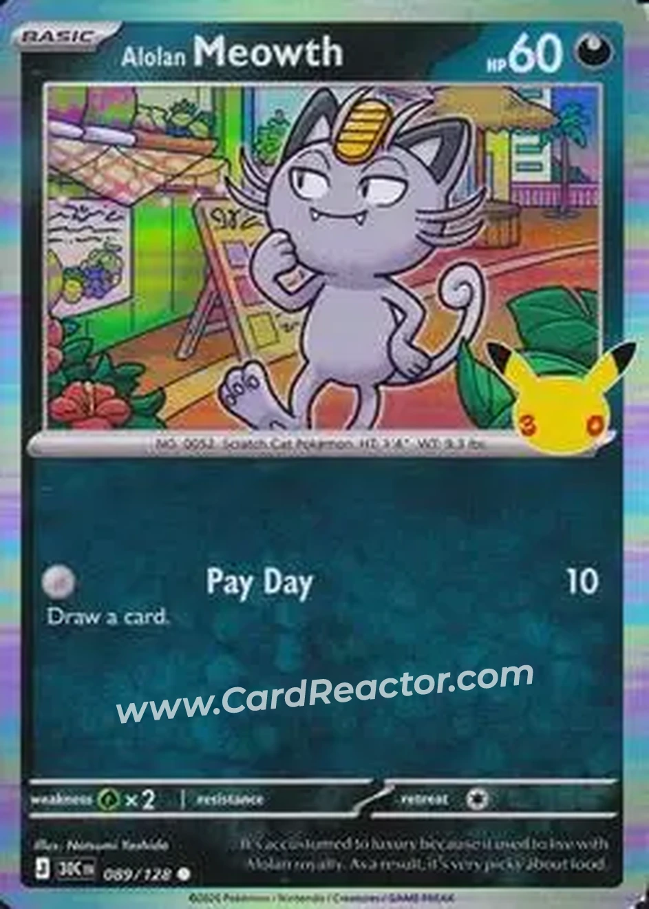 2026 Pokemon 30th Celebration #089/128 - Meowth - Front