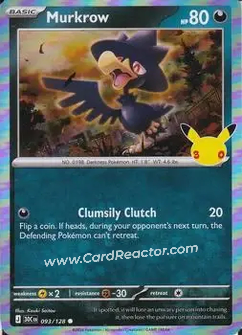 2026 Pokemon 30th Celebration #093/128 - Murkrow