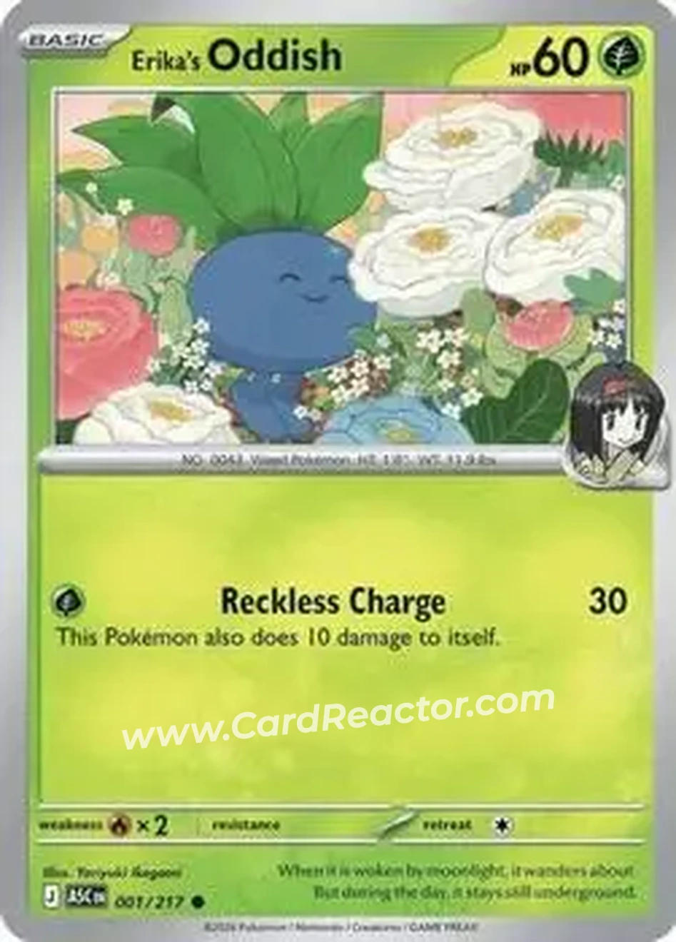 2026 Pokemon Mega Evolution Ascended Heroes #001/217 - Oddish - Front