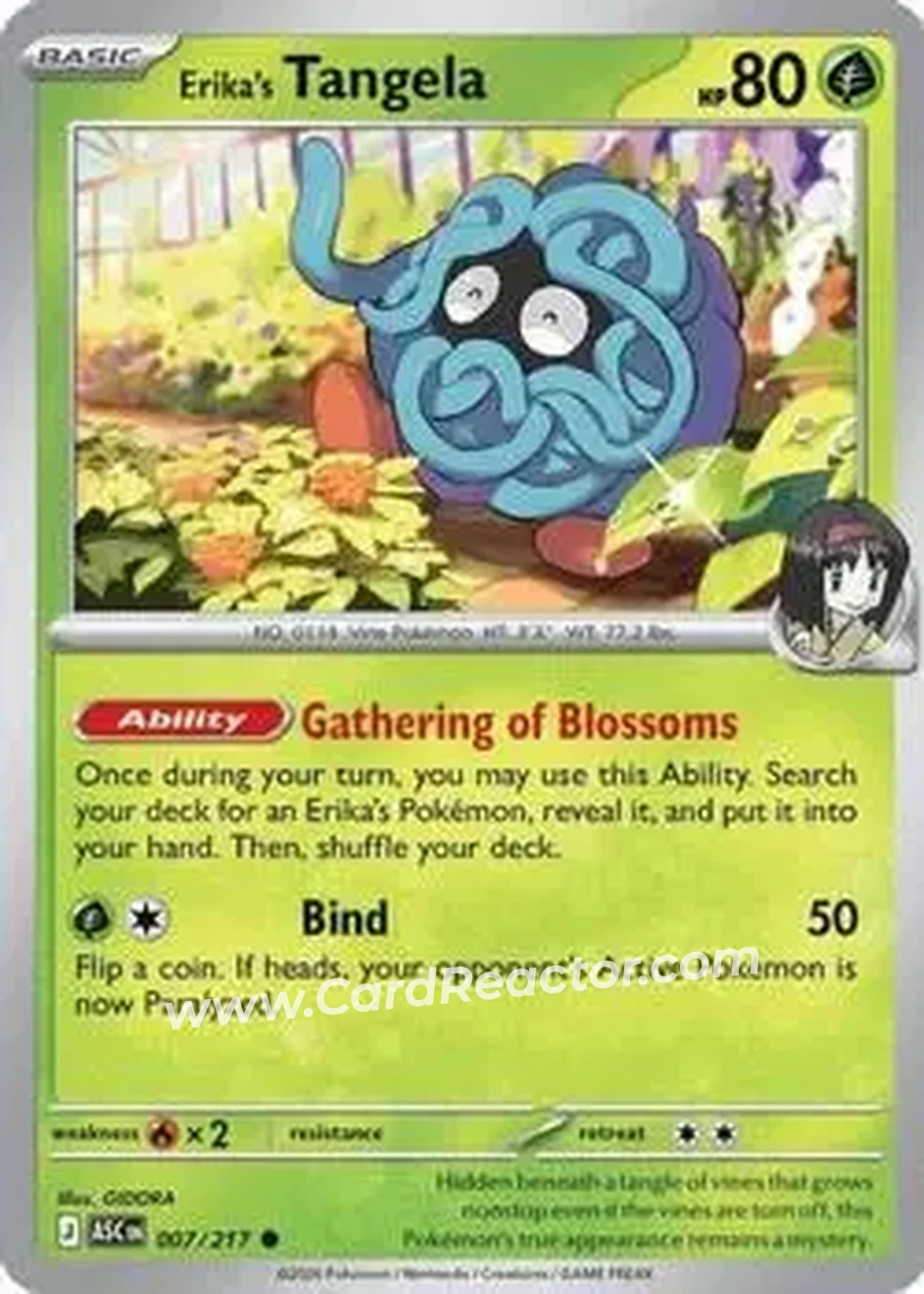 2026 Pokemon Mega Evolution Ascended Heroes #007/217 - Tangela - Front