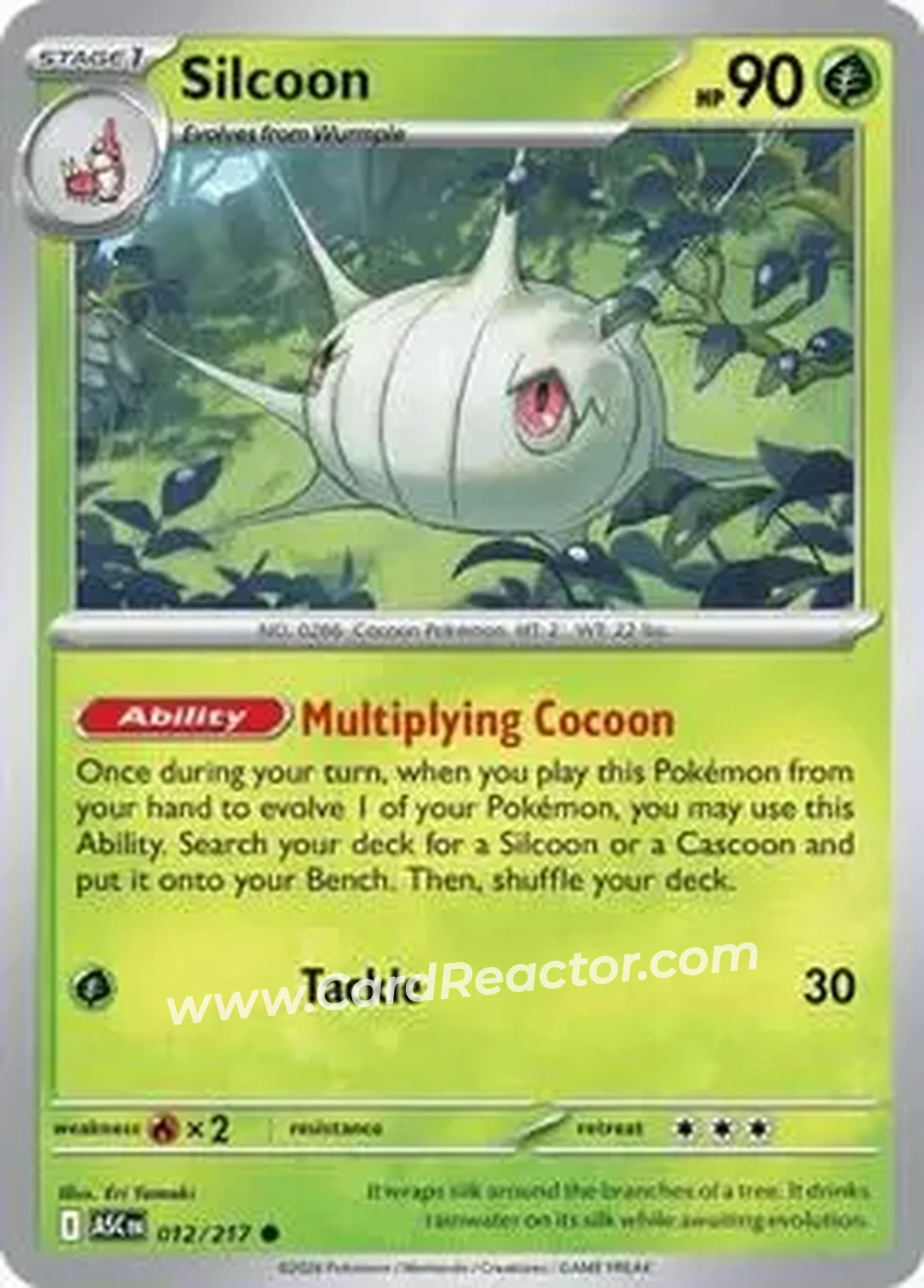 2026 Pokemon Mega Evolution Ascended Heroes #012/217 - Silcoon - Front