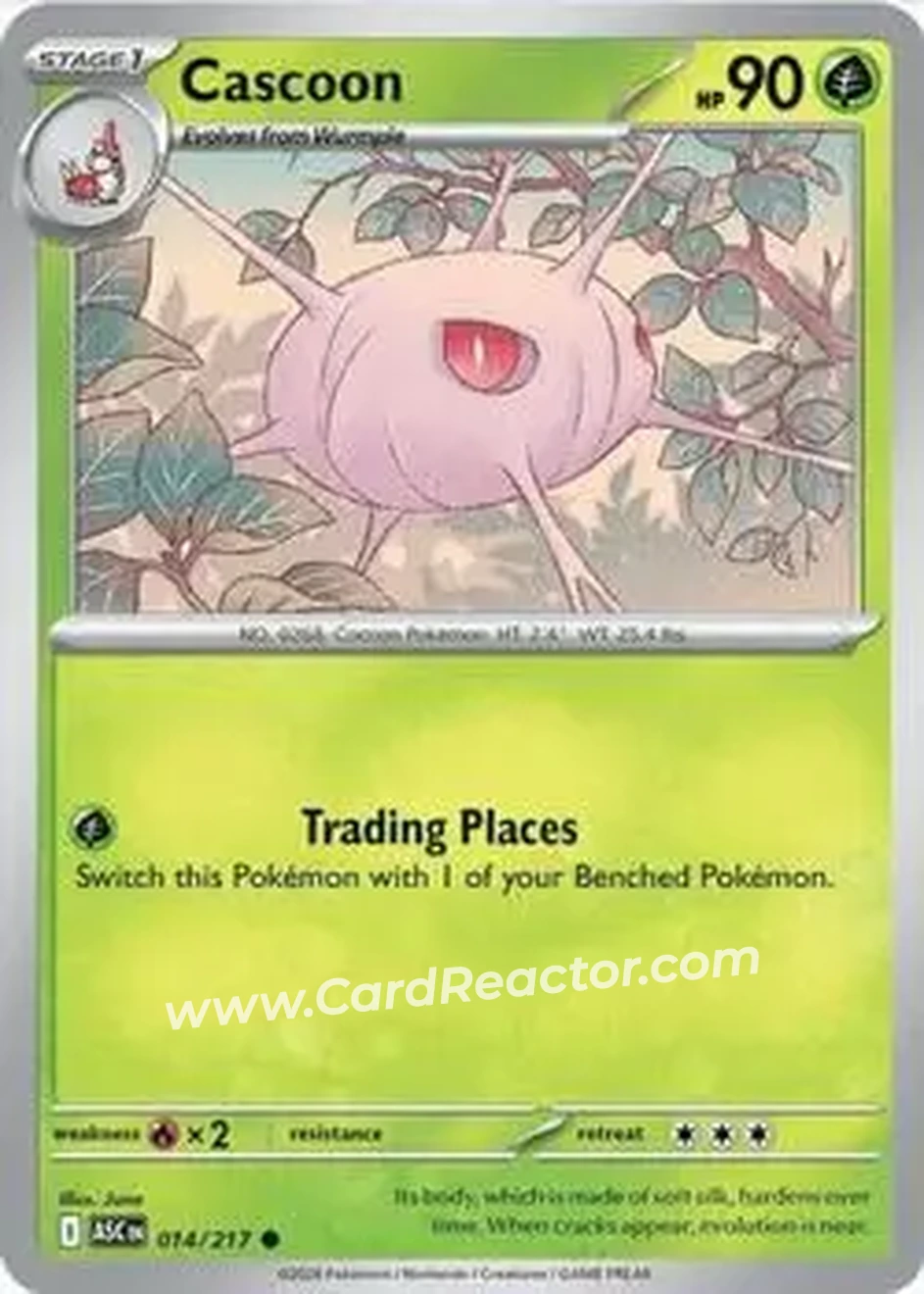 2026 Pokemon Mega Evolution Ascended Heroes #014/217 - Cascoon - Front