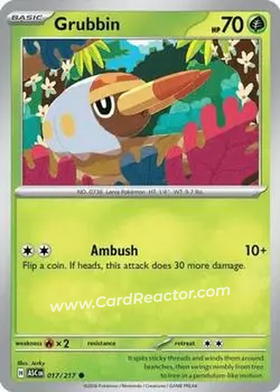 2026 Pokemon Mega Evolution Ascended Heroes #017/217 - Grubbin