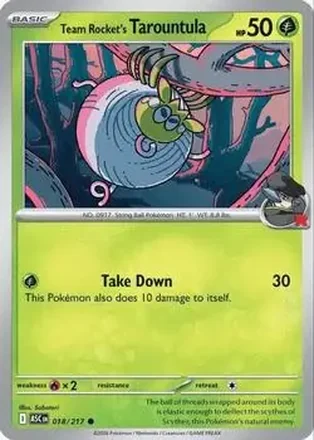 2026 Pokemon Mega Evolution Ascended Heroes #018/217 Team Rocket's Tarountula