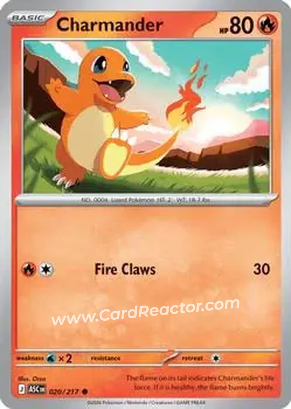 2026 Pokemon Mega Evolution Ascended Heroes #020/217 - Charmander - Front