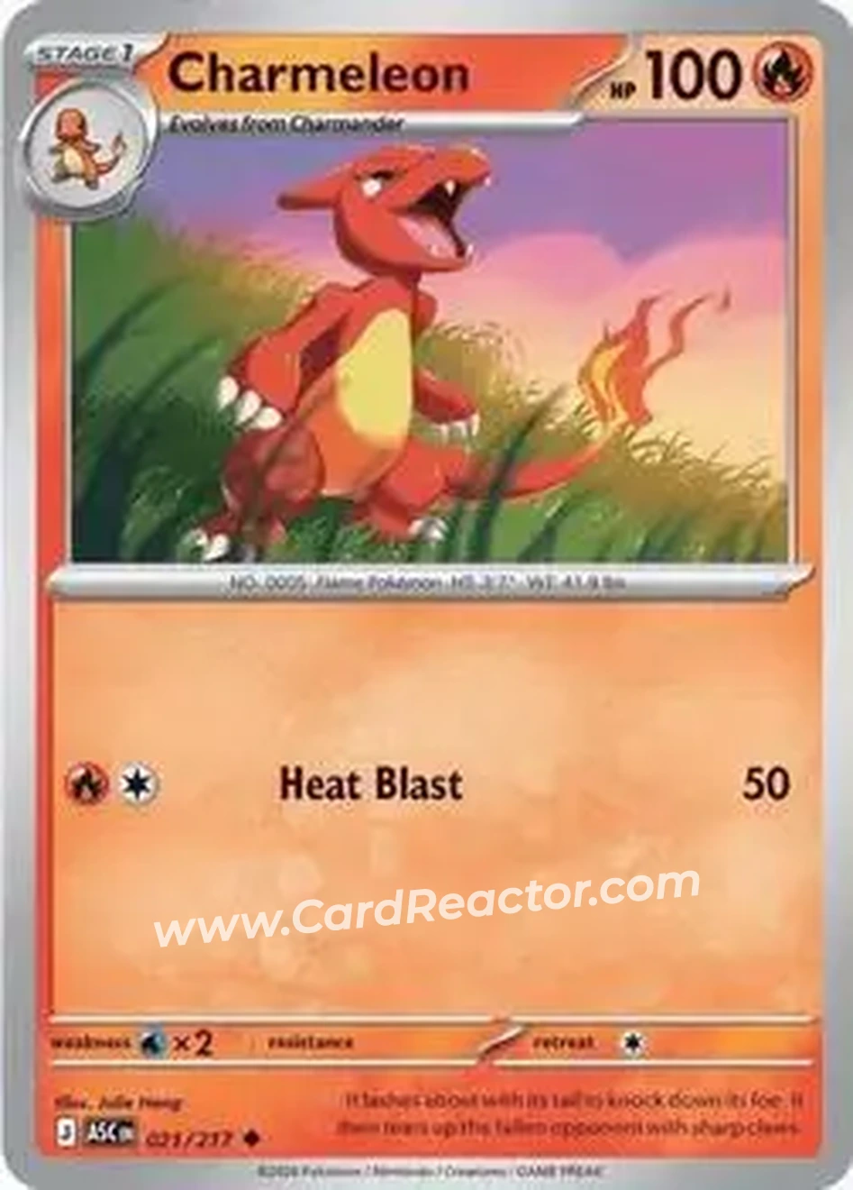 2026 Pokemon Mega Evolution Ascended Heroes #021/217 - Charmeleon - Front