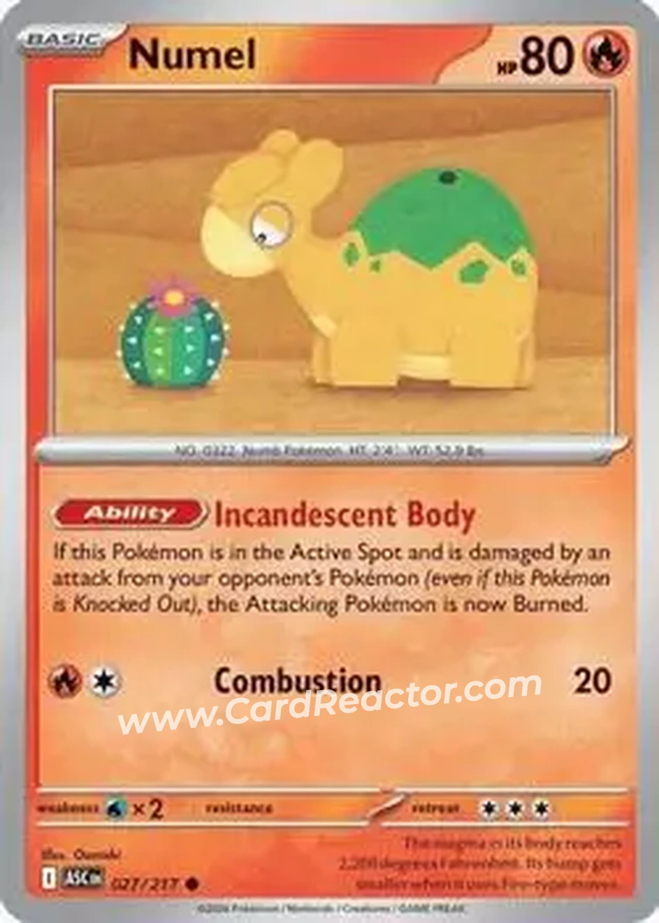 2026 Pokemon Mega Evolution Ascended Heroes #027/217 - Numel