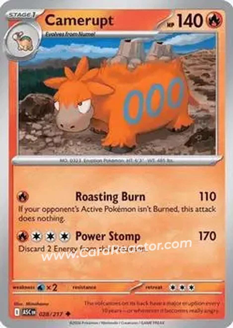 2026 Pokemon Mega Evolution Ascended Heroes #028/217 - Camerupt