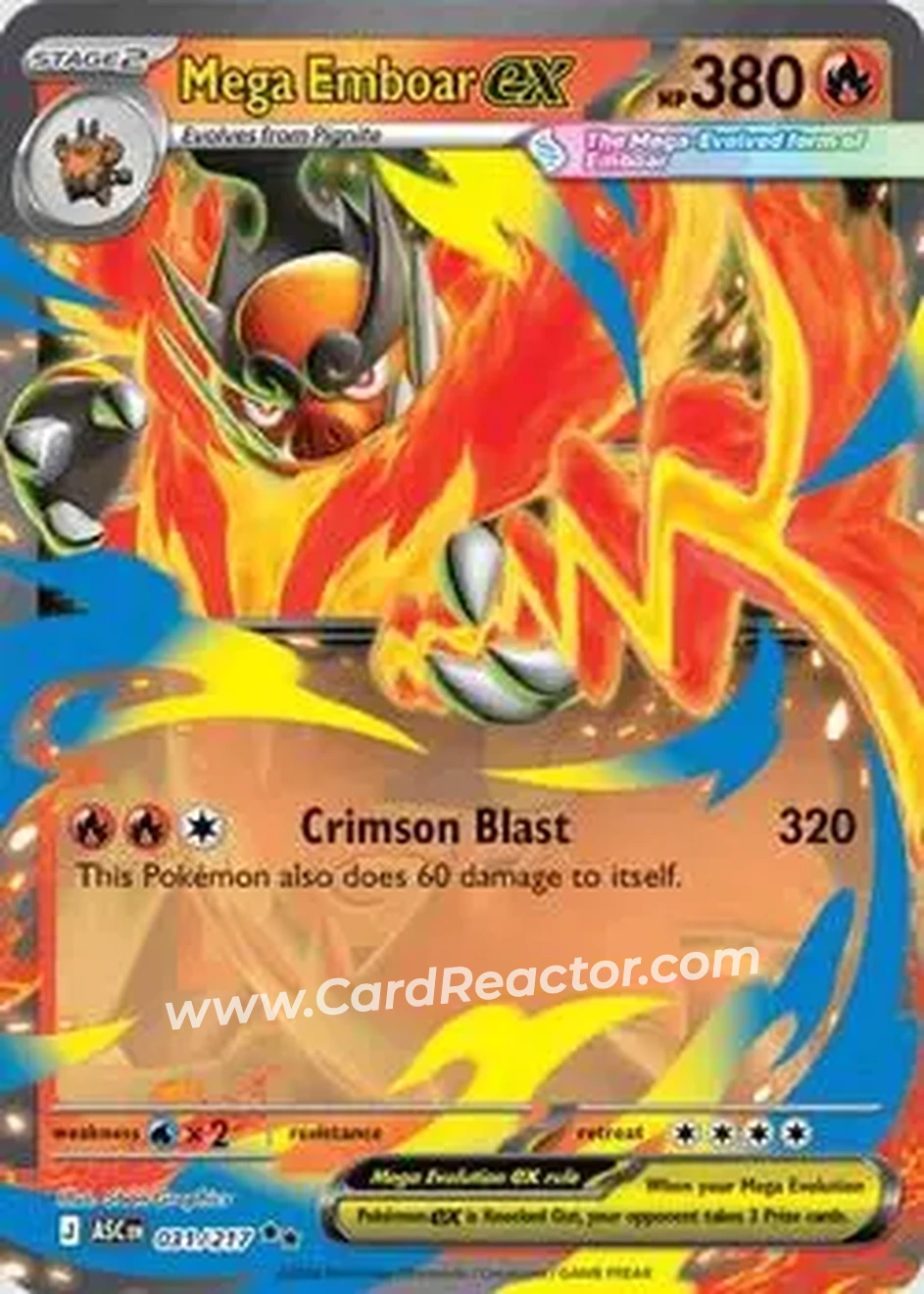 2026 Pokemon Mega Evolution Ascended Heroes #031/217 - Mega Emboar ex - Front