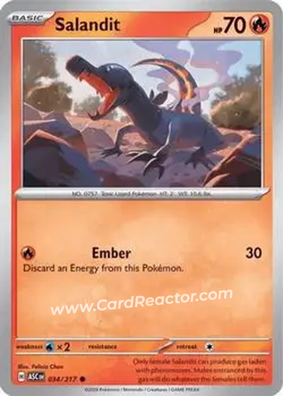 2026 Pokemon Mega Evolution Ascended Heroes #034/217 - Salandit