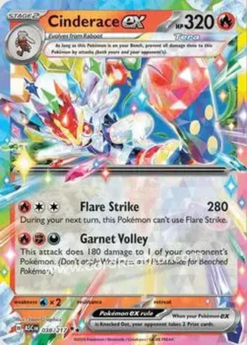 2026 Pokemon Mega Evolution Ascended Heroes #038/217 - Cinderace ex