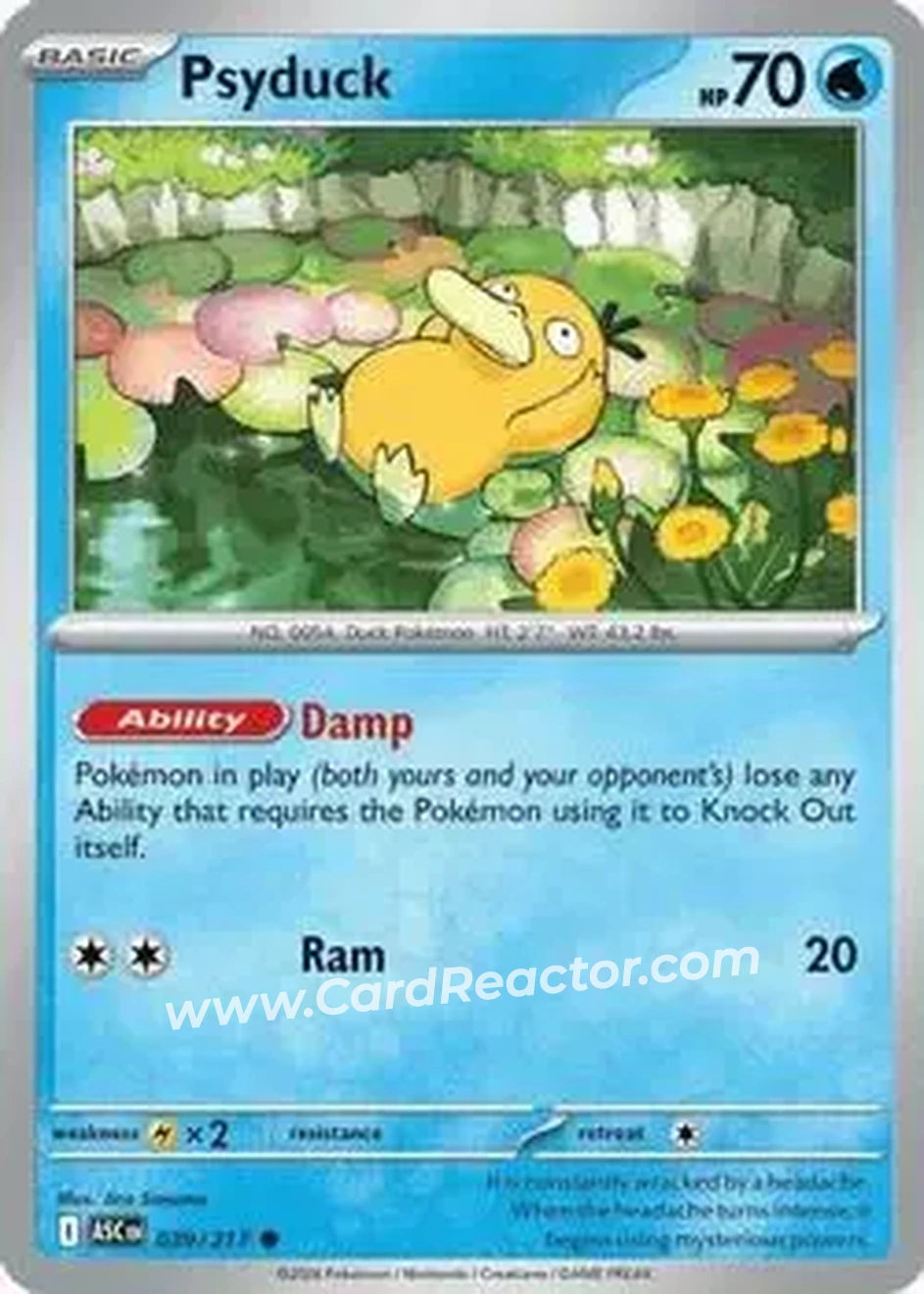 2026 Pokemon Mega Evolution Ascended Heroes #039/217 - カスミのコダック - Front