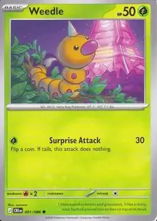 2026 Pokemon Mega Evolution Chaos Rising #001/086 - Weedle