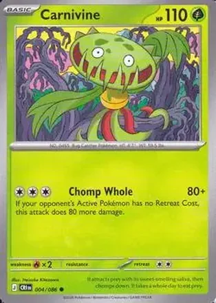2026 Pokemon Mega Evolution Chaos Rising #004/086 - Carnivine