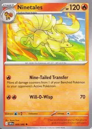 2026 Pokemon Mega Evolution Chaos Rising #009/086 - Ninetales