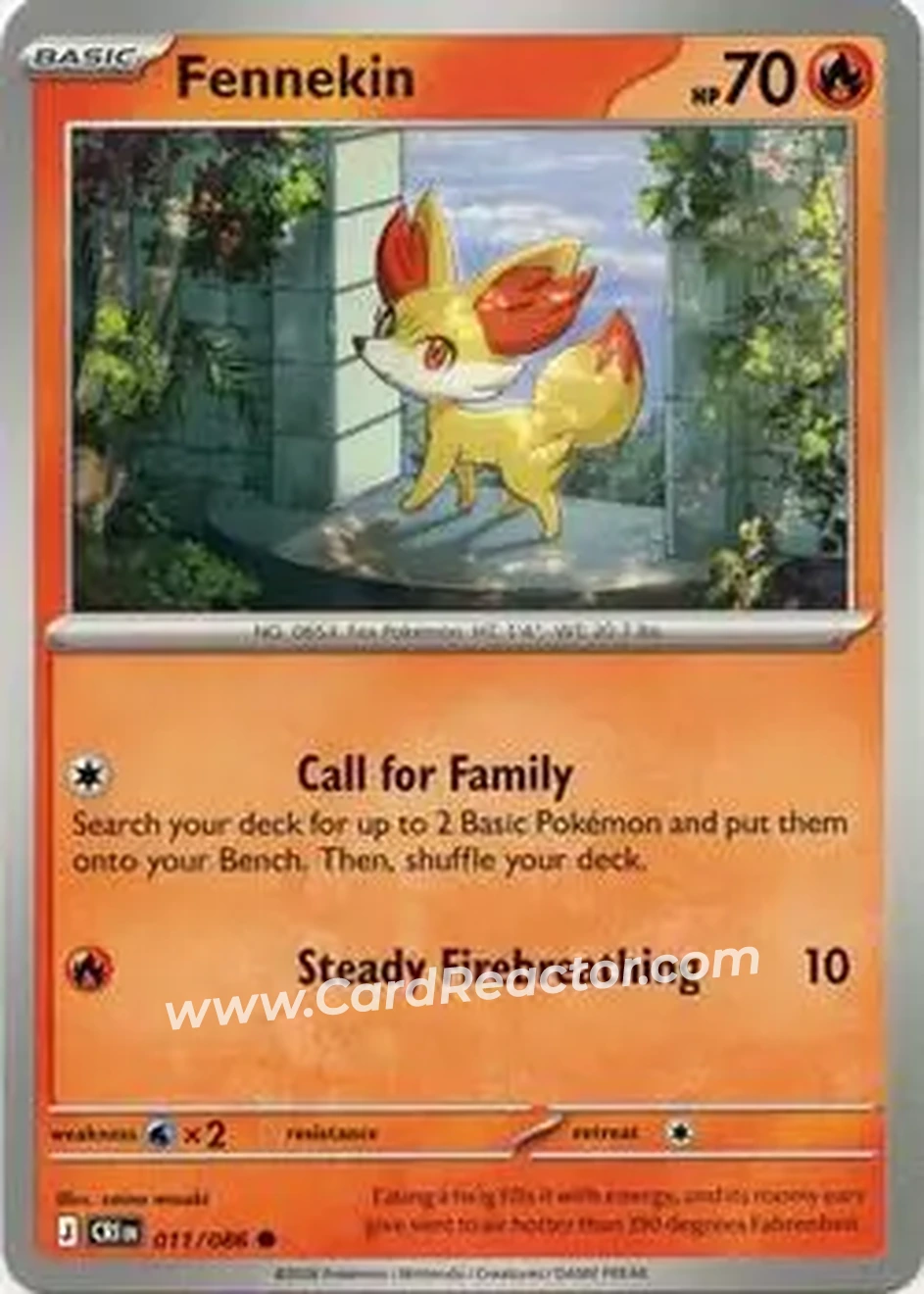 2026 Pokemon Mega Evolution Chaos Rising #011/086 - Fennekin