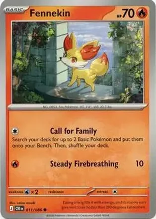 2026 Pokemon Mega Evolution Chaos Rising #011/086 - Fennekin