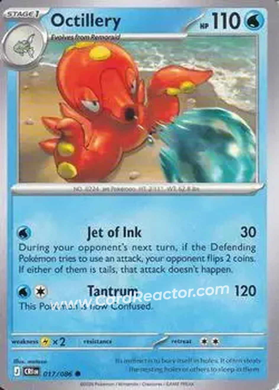 2026 Pokemon Mega Evolution Chaos Rising #017/086 - Octillery - Front