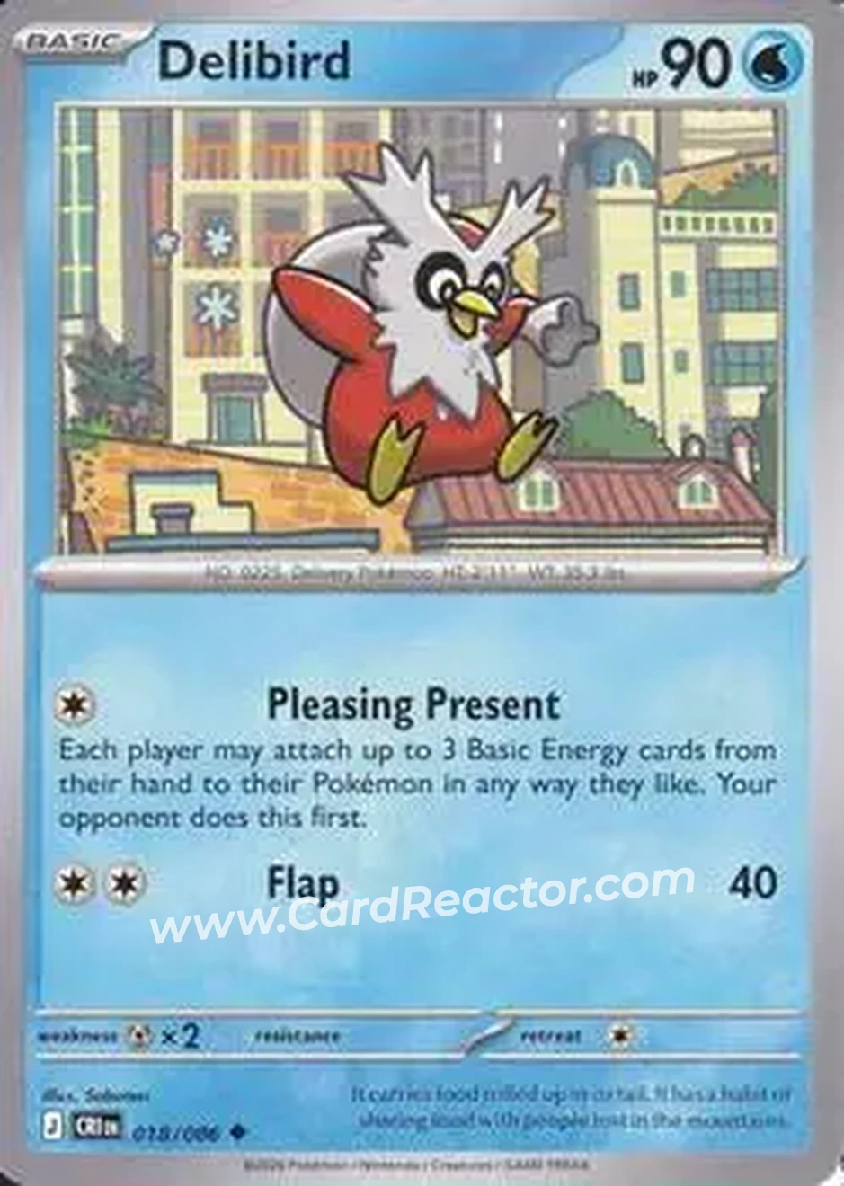 2026 Pokemon Mega Evolution Chaos Rising #018/086 - Delibird