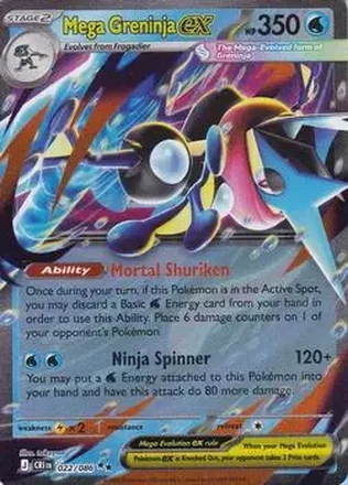 2026 Pokemon Mega Evolution Chaos Rising #022/086 Mega Greninja ex