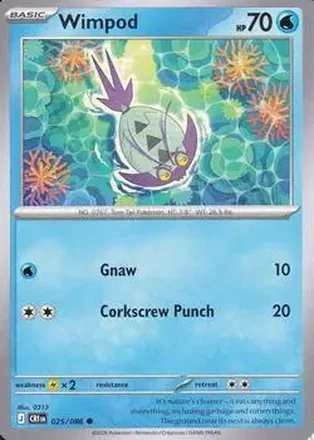 2026 Pokemon Mega Evolution Chaos Rising #025/086 Wimpod