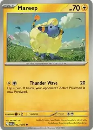 2026 Pokemon Mega Evolution Chaos Rising #027/086 - Mareep