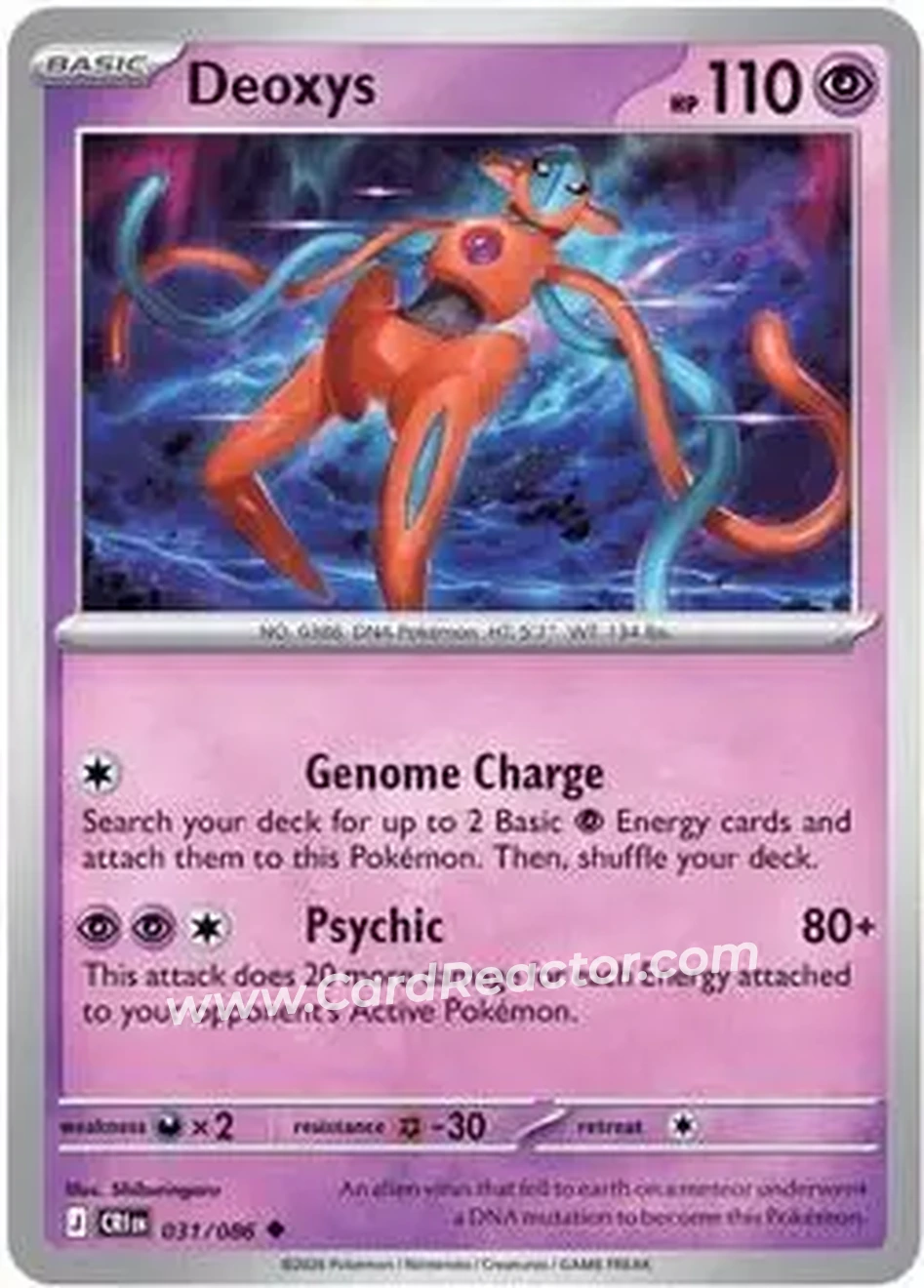 2026 Pokemon Mega Evolution Chaos Rising #031/086 - Deoxys - Front