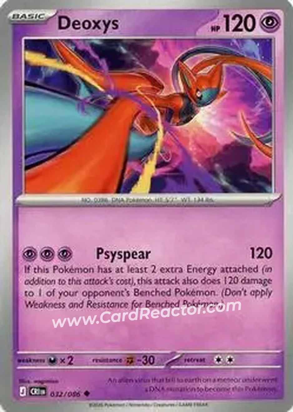 2026 Pokemon Mega Evolution Chaos Rising #032/086 - Deoxys - Front