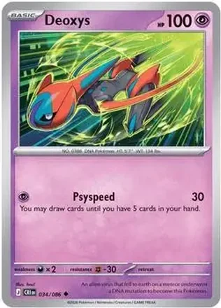 2026 Pokemon Mega Evolution Chaos Rising #034/086 - Deoxys