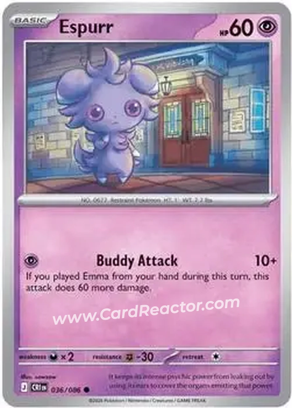 2026 Pokemon Mega Evolution Chaos Rising #036/086 - Espurr