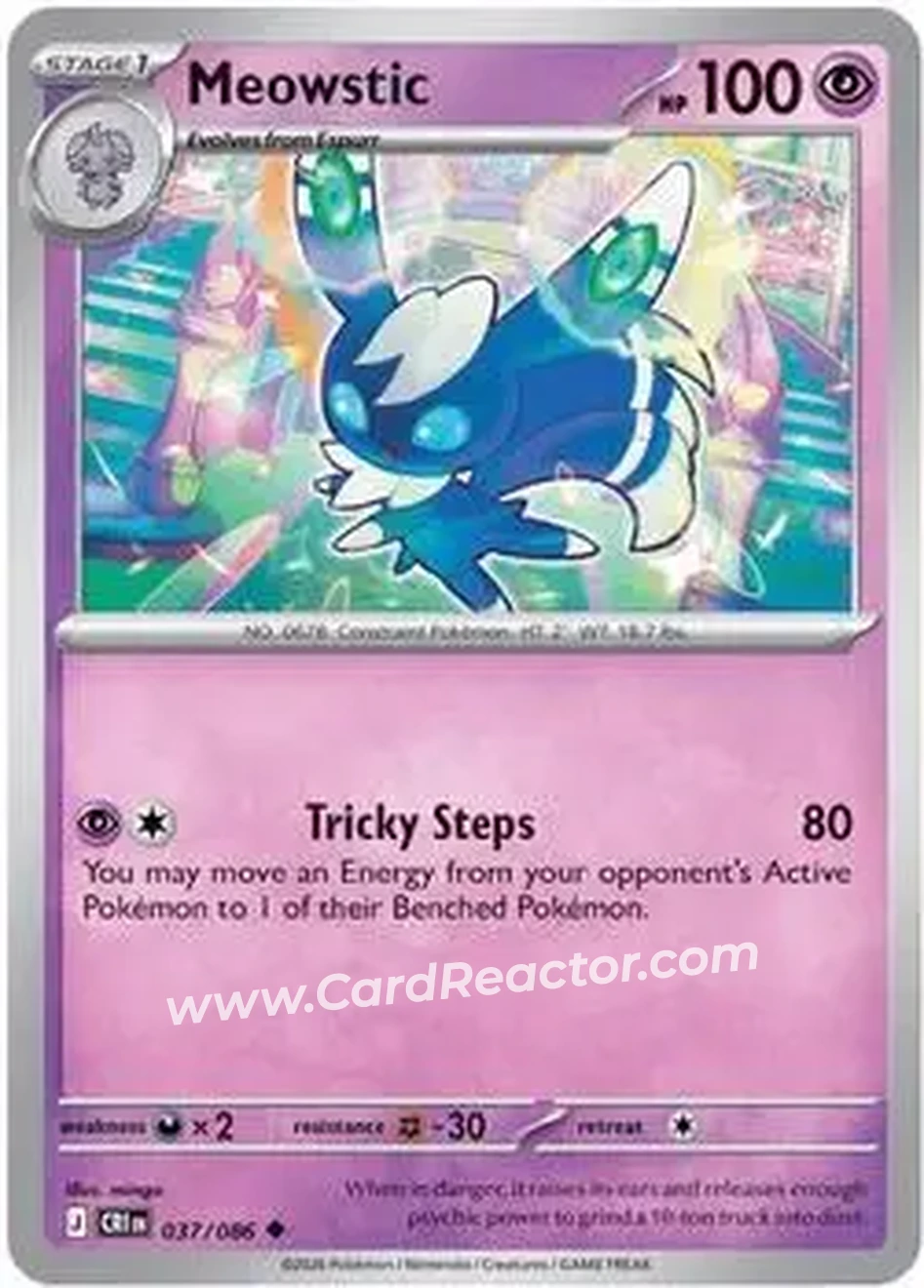 2026 Pokemon Mega Evolution Chaos Rising #037/086 - Meowstic